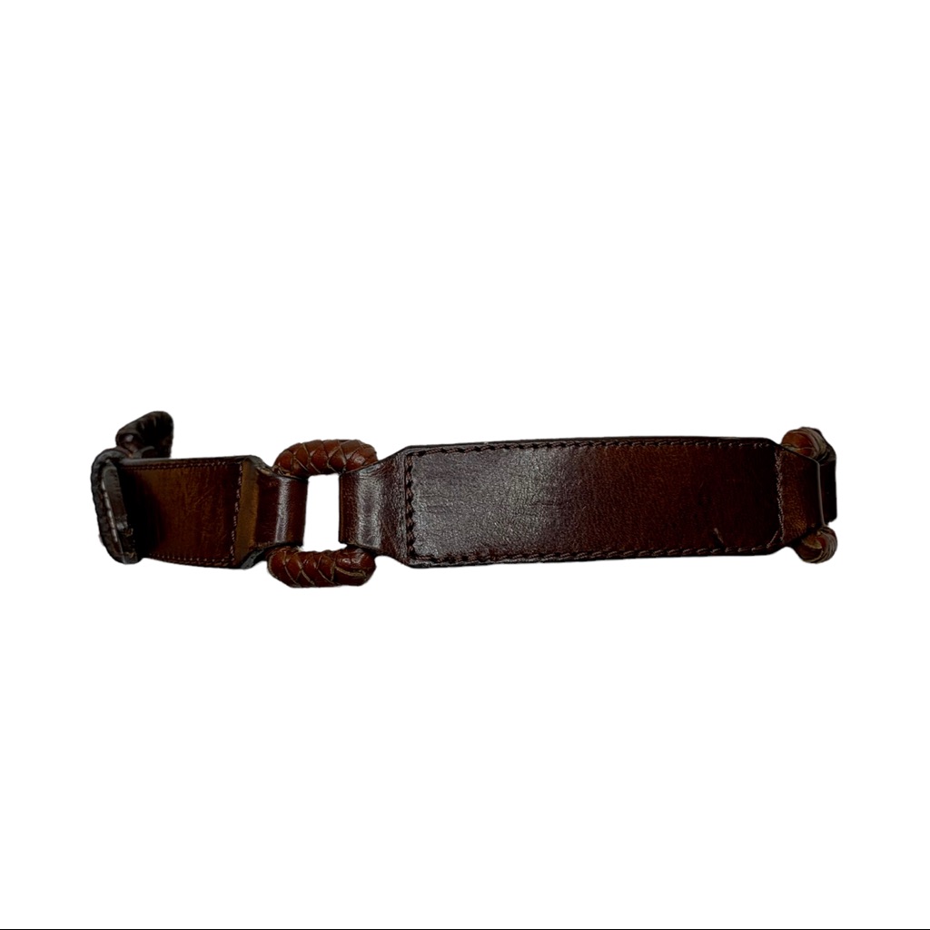 Fossil Leather Woven Square Belt Sz S — image 6 of 8